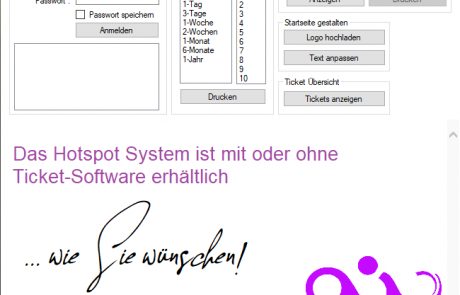 Ticketsystem Software WLAN Hotspot