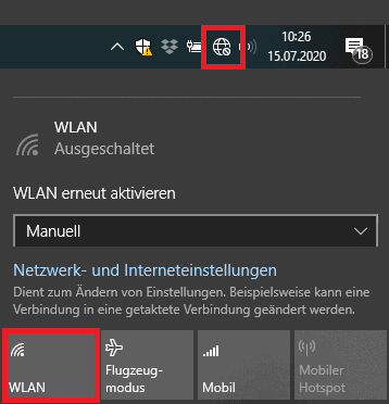 Hardware Buttons Ist Ihr WLAN aktiviert WLAN funktioniert nicht