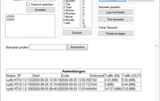 WLAN Hotspot Software Verwaltung LOG Dateien