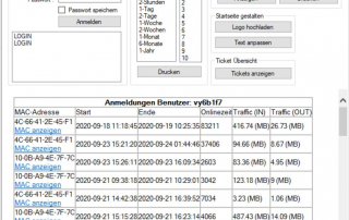 WLAN Hotspot Software Verwaltung LOG Dateien