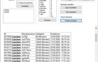 WLAN Hotspot Software Verwaltung LOG Dateien