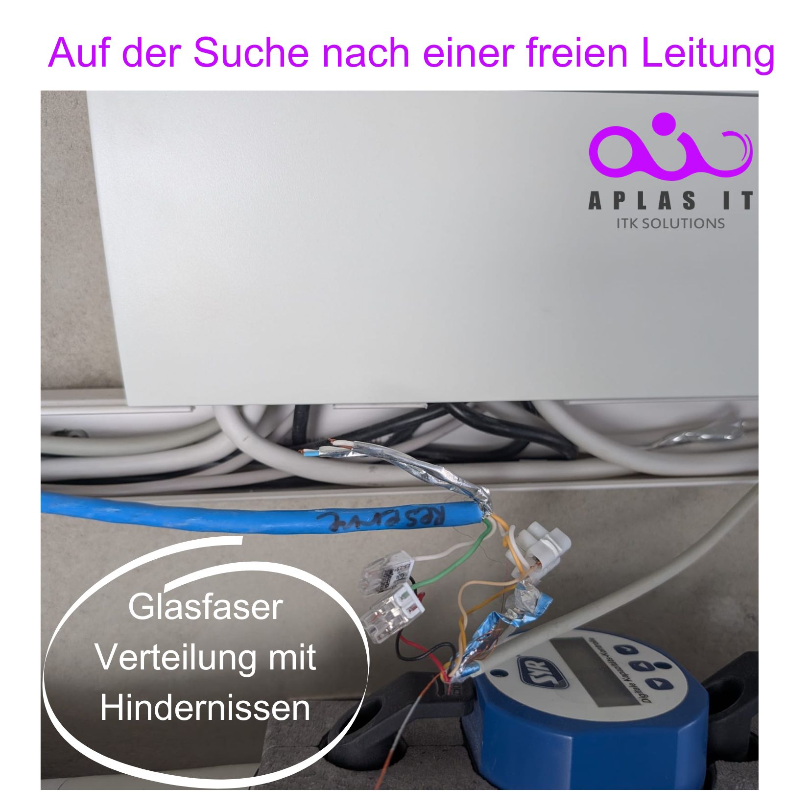 Auf der Suche nach einer freien Leitung Glasfaser Netzwerkverteilung