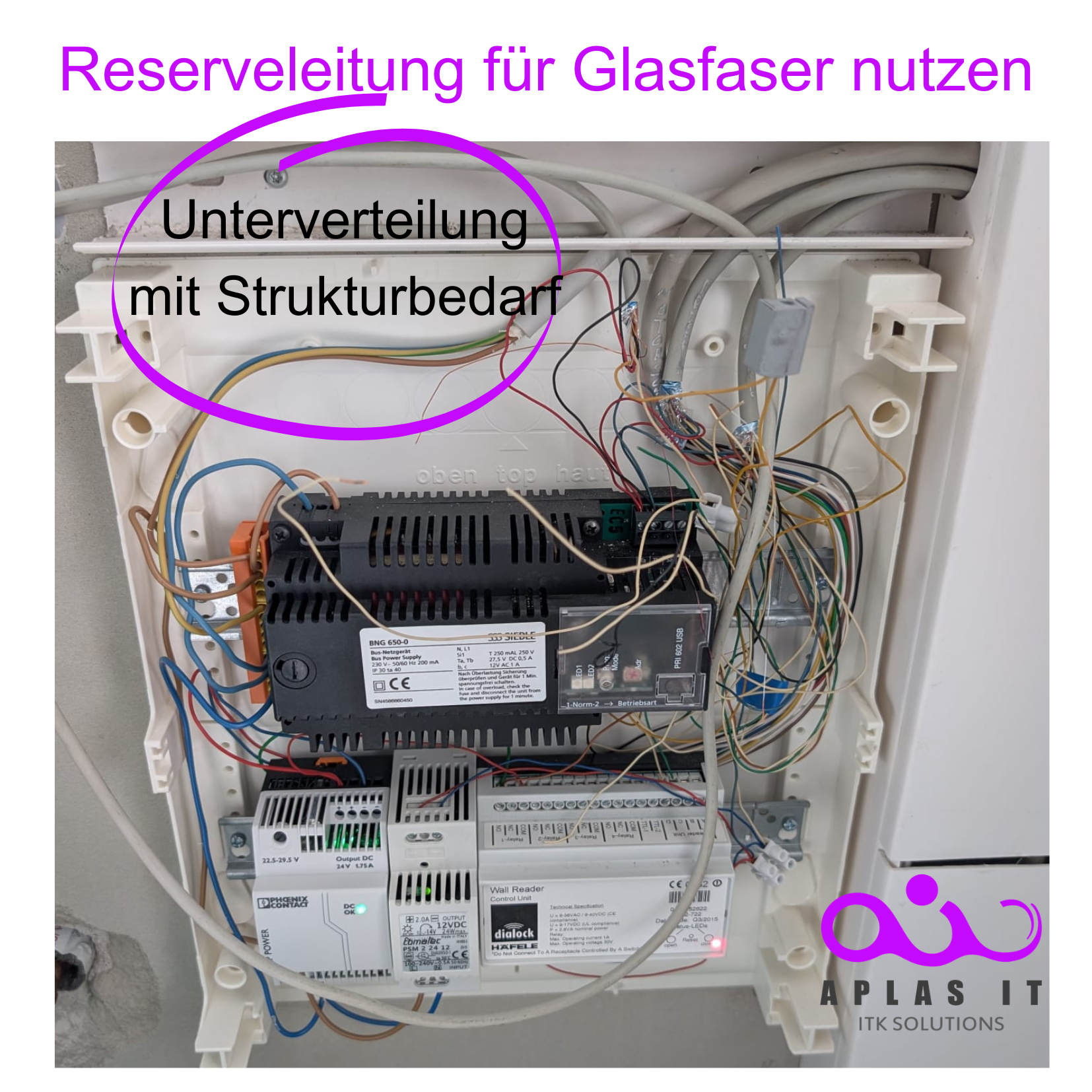 Gäste WLAN für Wohnanlage Keine zusätzlichen Baumaßnahmen erforderlich Durch die intelligente Nutzung bestehender Leitungen kann auf aufwendige und kostenintensive Nachverkabelung verzichtet werden. Effiziente Nutzung vorhandener Infrastruktur Bereits installierte Leitungen werden optimal eingesetzt, anstatt neue Ressourcen zu schaffen – wirtschaftlich und nachhaltig. Schnelle und praxisnahe Umsetzung Die Lösung lässt sich ohne große Eingriffe realisieren und ermöglicht eine zügige Inbetriebnahme der Glasfaseranbindung.