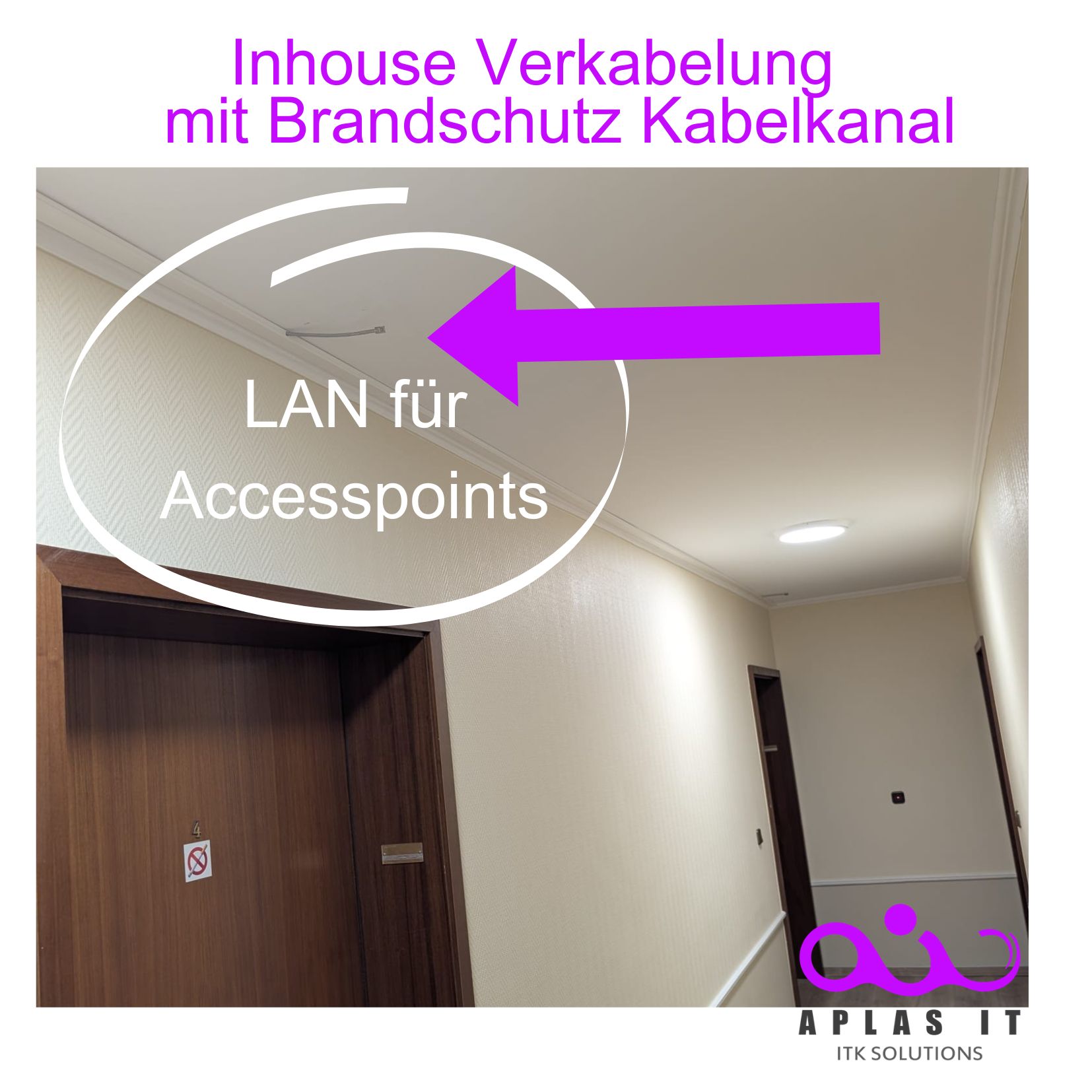 Gäste WLAN für Wohnanlage mit Brandschutz Kabelkanal | Sylt Projekt