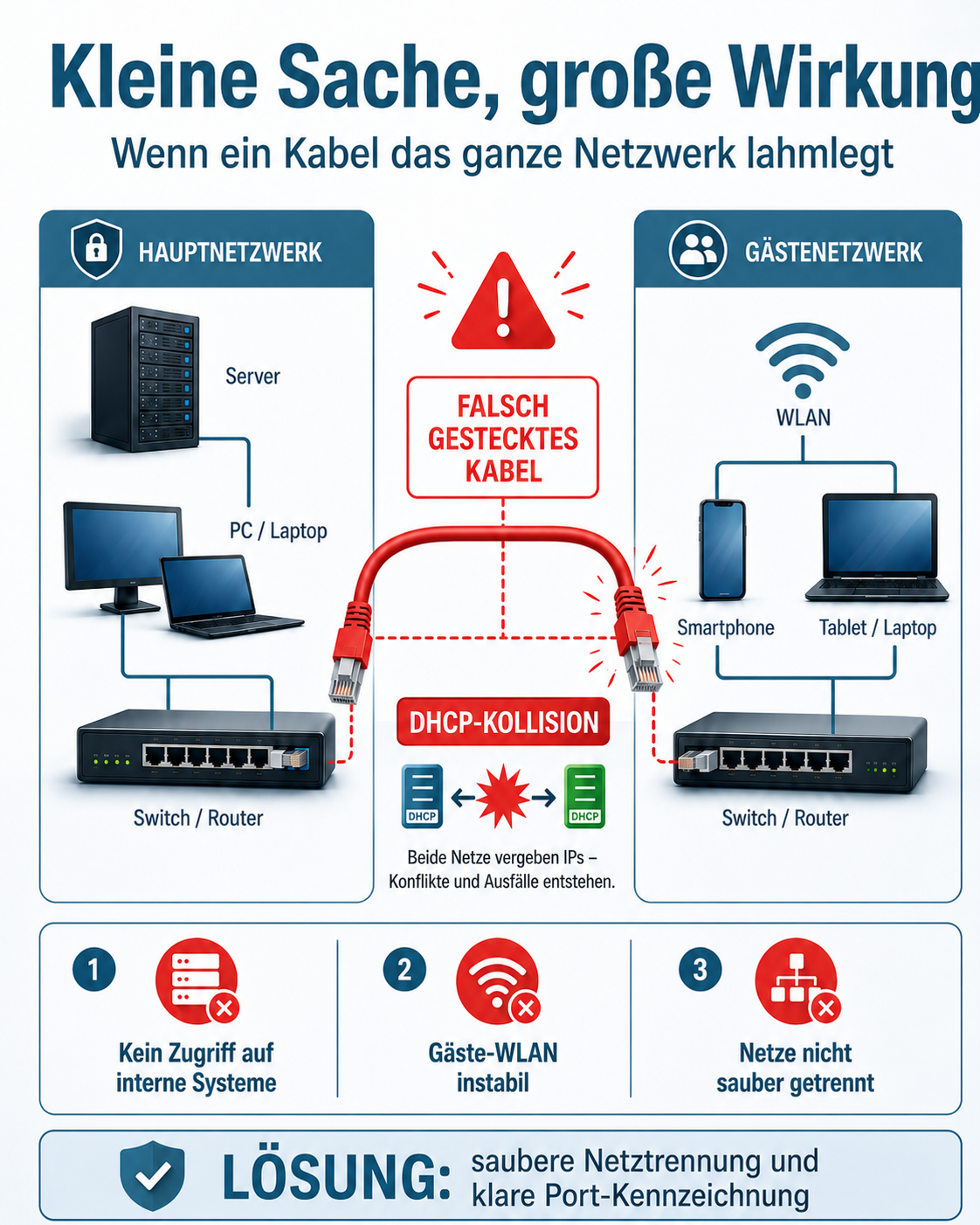 Netzwerke Trennung Hauptnetzwerk Gastnetzwerk Erklärung